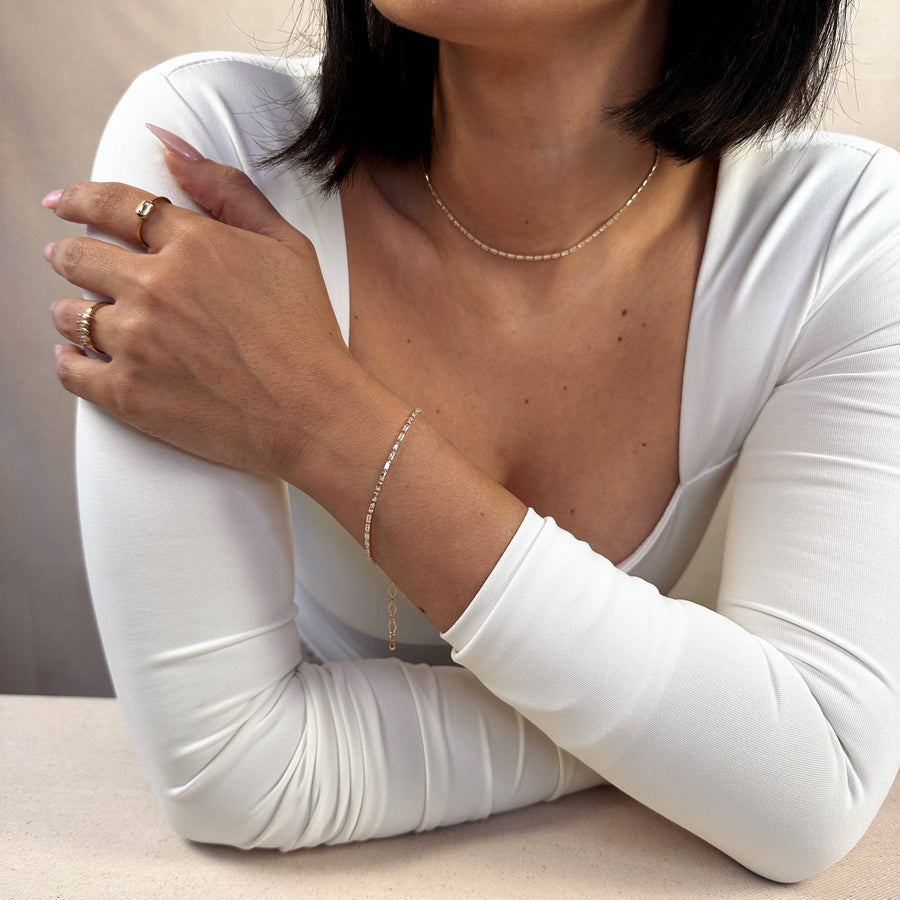 Baguette Tennis Bracelet - 1.5mm