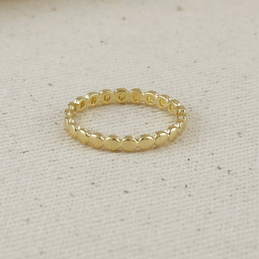 Flat Beaded Band Ring