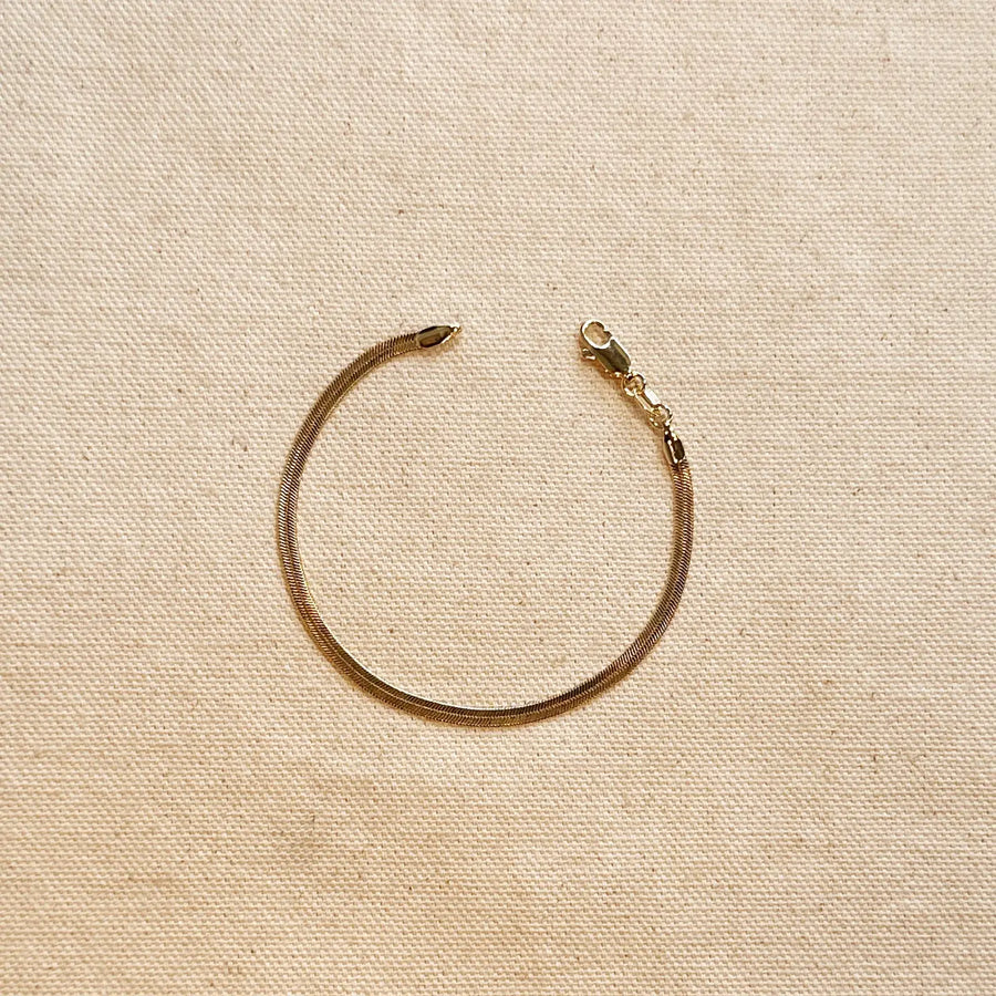 Thin Herringbone Bracelet