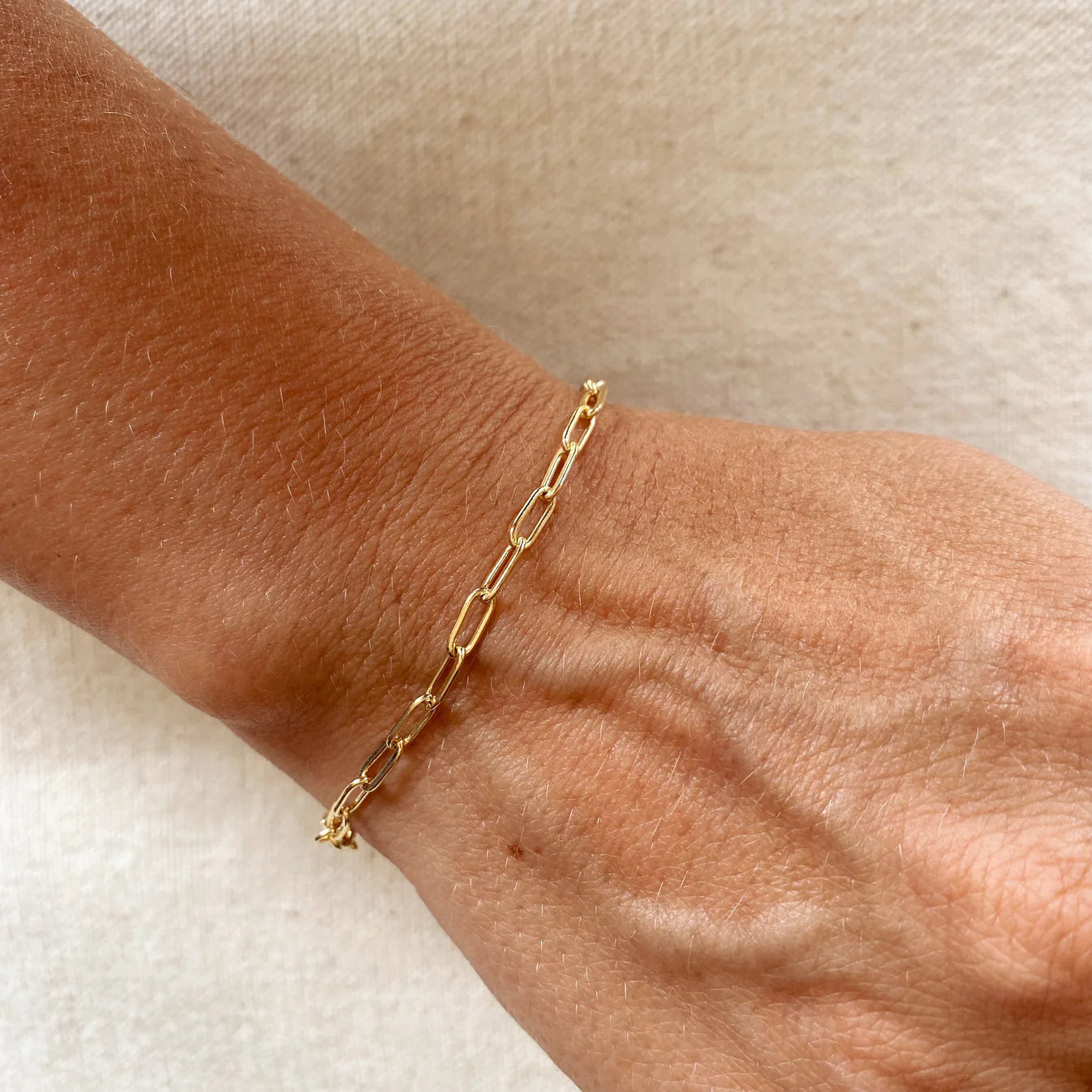 SHORT LINK PAPERCLIP BRACELET