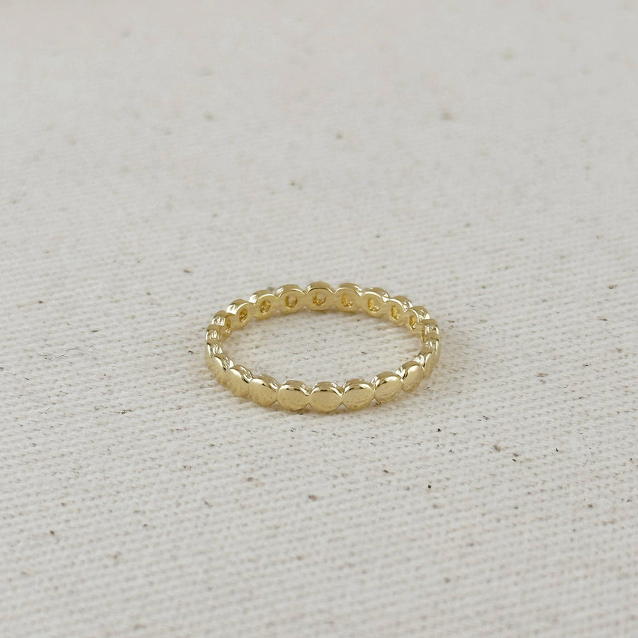 Flat Beaded Band Ring