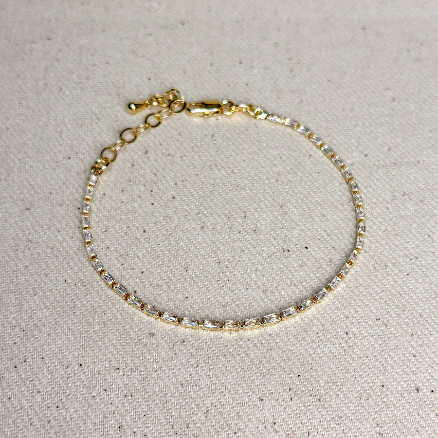 Baguette Tennis Bracelet - 1.5mm