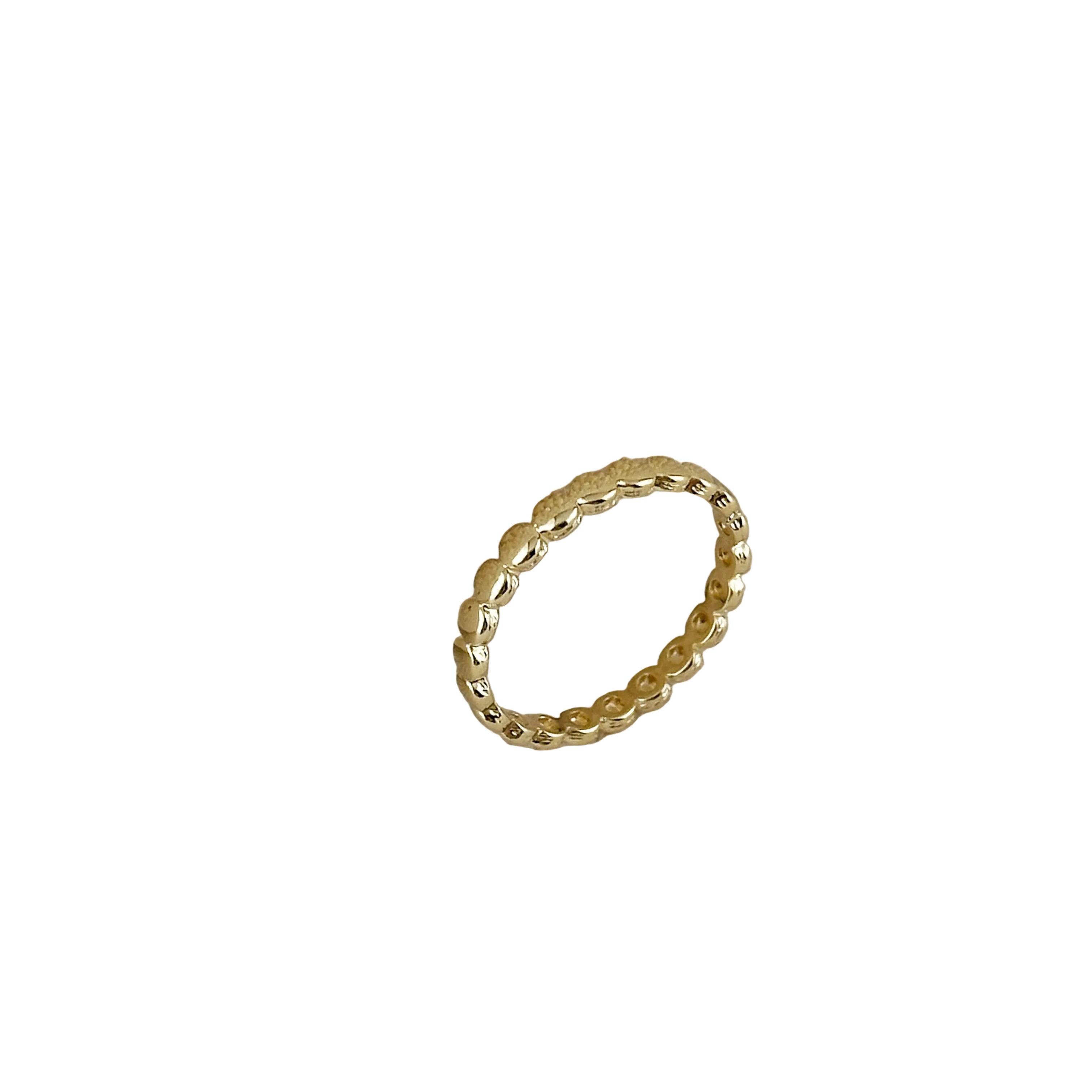FLAT BEADED BAND RING